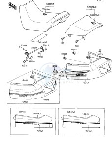 ZX 600 C [NINJA 600R] (C1-C2) [NINJA 600R] drawing SEAT