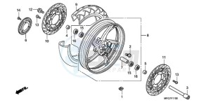 CB600FA39 Spain - (SP / ABS ST 25K) drawing FRONT WHEEL