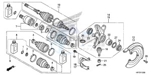 TRX420FAD TRX420 Europe Direct - (ED) drawing FRONT KNUCKLE/FRONT DRIVESHAFT