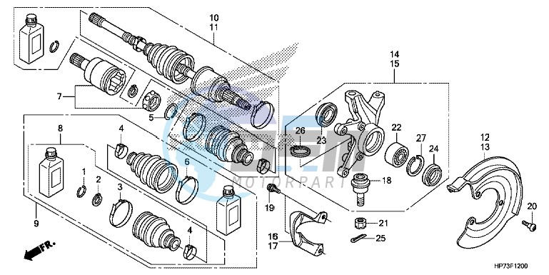 FRONT KNUCKLE/FRONT DRIVESHAFT