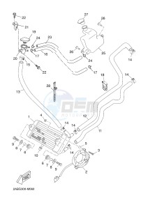 YP125R X-MAX125 X-MAX125 (2ABA 2ABA 2ABA) drawing RADIATOR & HOSE