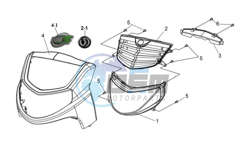 FR PLATE / HEAD LIGHT