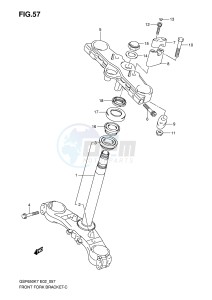 GSF650 (E2) Bandit drawing STEERING STEM (GSF650SK7 SUK7 SAK7 SUAK7 SK8 SUK8 SAK8 SUAK8)