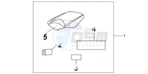 CBR1000RA9 Australia - (U / ABS MME) drawing REAR SEAT COWL REPSOL