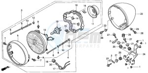 VT750C3 drawing HEADLIGHT