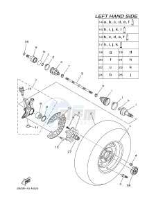 YFM700FWAD YFM700PSF GRIZZLY 700 EPS (B38A) drawing FRONT WHEEL