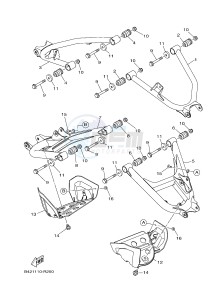 YXM700ES YXM70VPSH (B42N) drawing REAR ARM