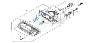 CB600F CB600S drawing TAILLIGHT (CB600F2/F22)