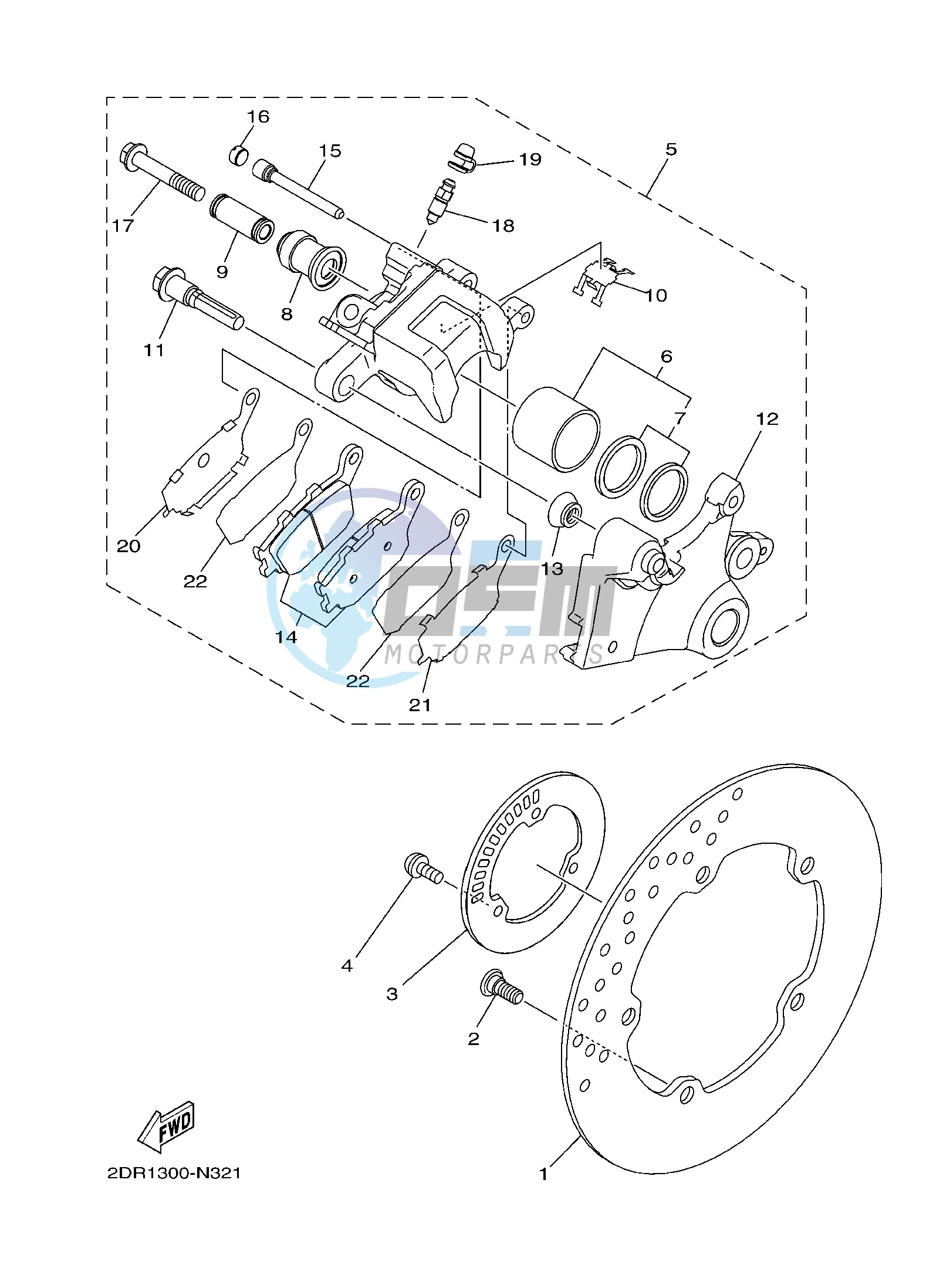 REAR BRAKE CALIPER