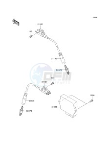 KSV 700 A [KFX 700] (A6F-A9F) A8F drawing IGNITION SYSTEM