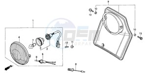 XL185S drawing HEADLIGHT