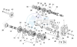 Tuono 1000 v4 R Std APRC drawing Gear box