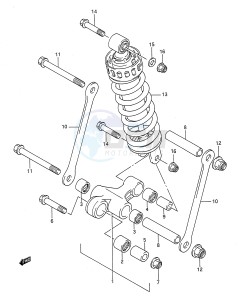 GSF400 (E28) Bandit drawing REAR CUSHION LEVER