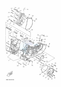 YP125RA XMAX 125 TECH MAX (B9Y5) drawing CRANKCASE COVER 1