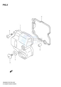 AN400 (E3-E28) Burgman drawing CYLINDER HEAD COVER