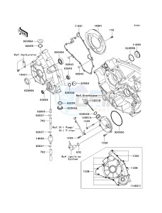 KVF 650 F [BRUTE FORCE 650 4X4I] (F6F-F9F ) F8F drawing ENGINE COVER-- S- -