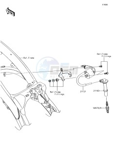 KX250F KX252AJF EU drawing Ignition System