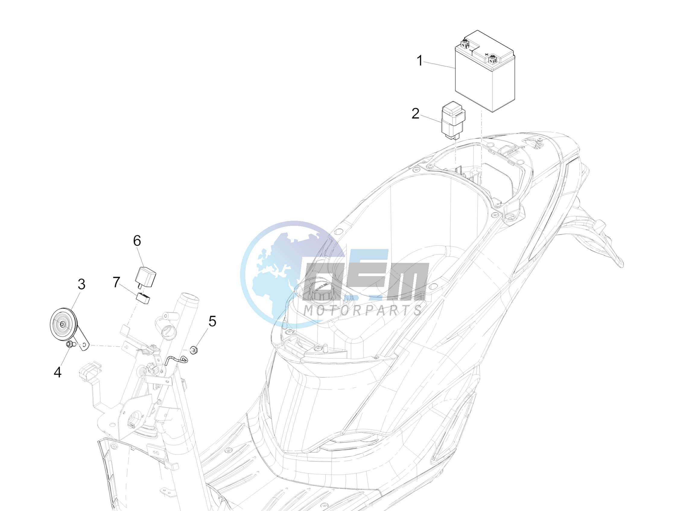 Remote control switches - Battery - Horn