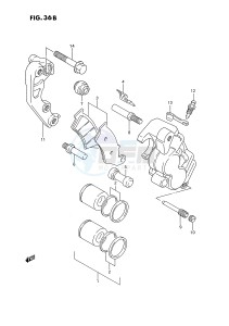 RMX250 (E3) drawing FRONT CALIPER (MODEL T)