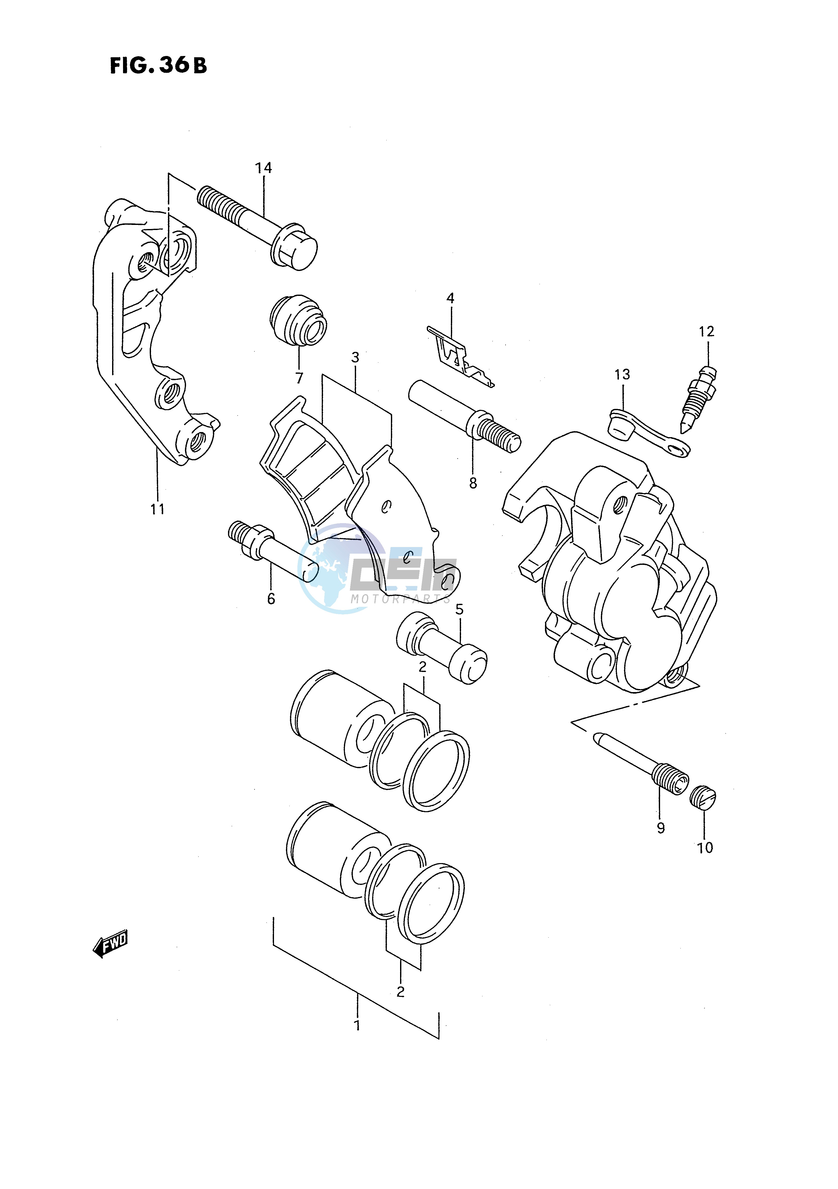 FRONT CALIPER (MODEL T)