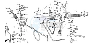 TRX450FE drawing HANDLE LEVER/SWITCH/CABLE (TRX450FM)