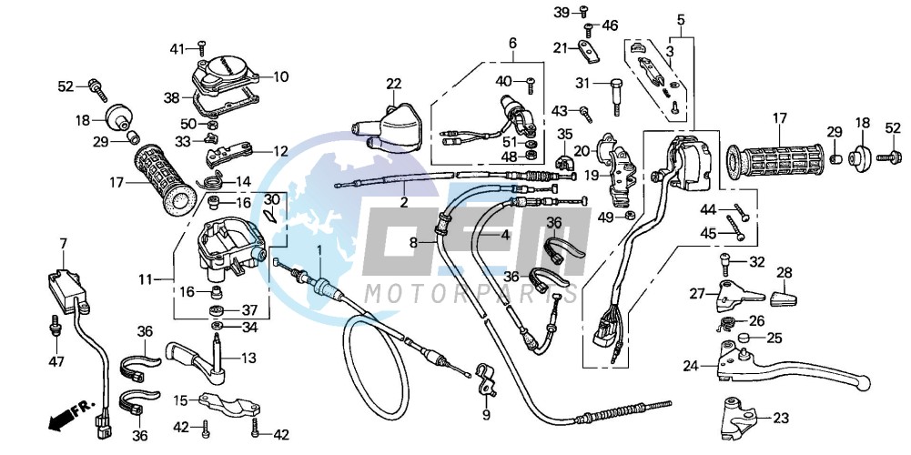 HANDLE LEVER/SWITCH/CABLE (TRX450FM)