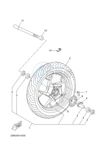 YP125RA (ABS) X-MAX 250 ABS (2DL3) drawing FRONT WHEEL