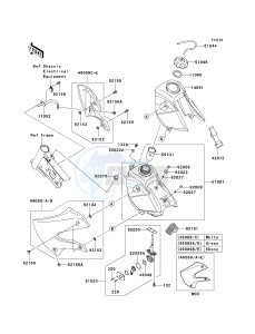 KLX 110 A (KLX110 MONSTER ENERGY) (A6F-A9FA) A9F drawing FUEL TANK-- A8F - A9FA- -