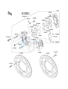 VN 1700 B [VULCAN 1700 VOYAGER ABS] (9FA) B9F drawing FRONT BRAKE