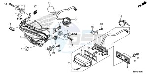 CBR500RAF CBR500R UK - (E) drawing TAILLIGHT