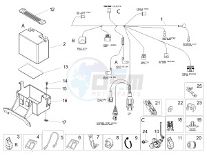 TUONO 125 4T E4 ABS (APAC) drawing Rear electrical system