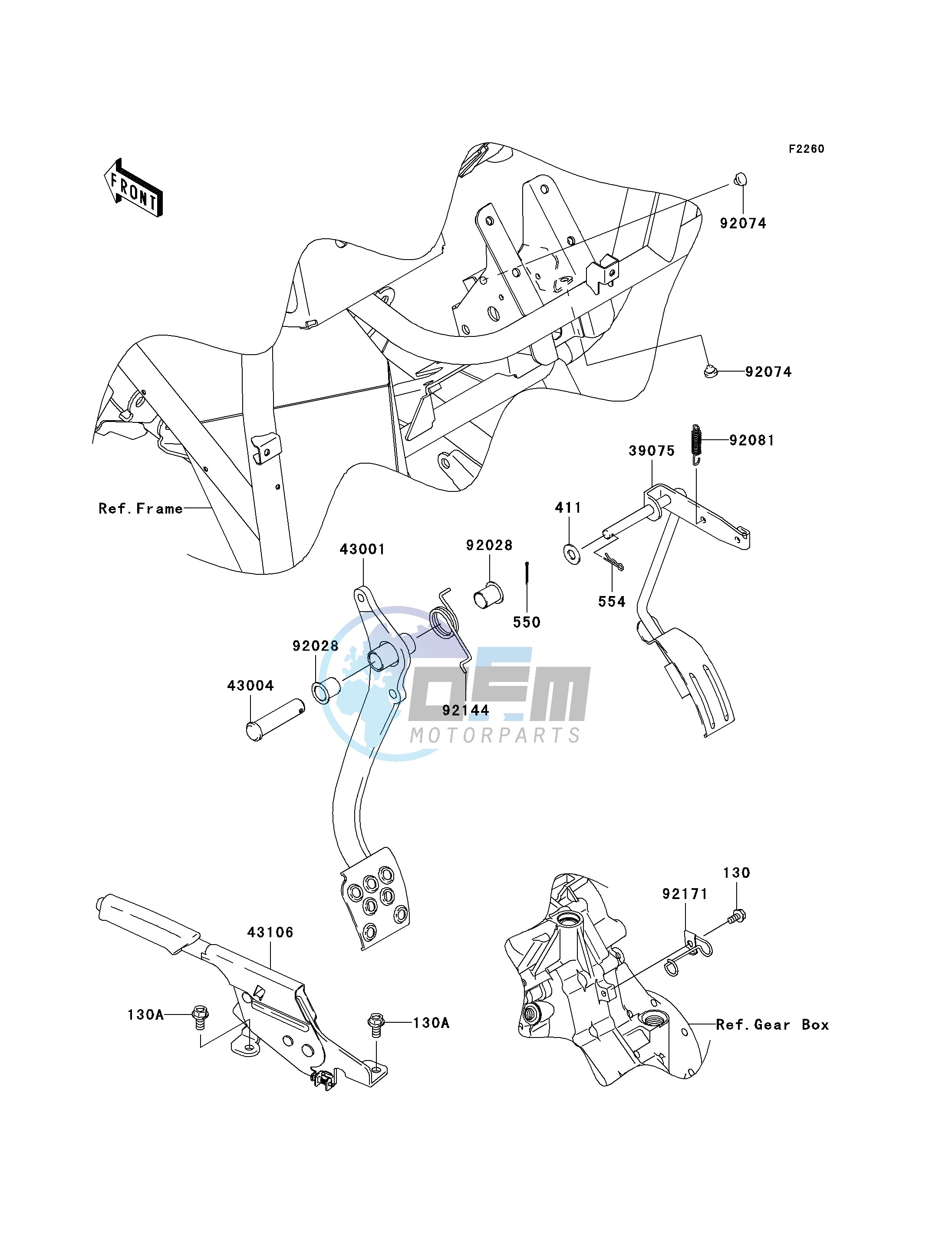 BRAKE PEDAL_THROTTLE LEVER