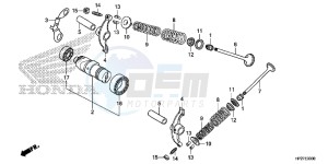 TRX90XH Europe Direct - (ED) drawing CAMSHAFT/VALVE