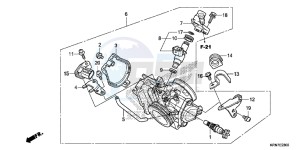 CRF250RF CRF250R Europe Direct - (ED) drawing THROTTLE BODY