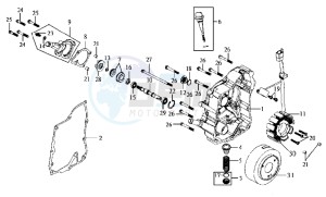 JOYRIDE 200 drawing CRANKCASE RIGHT / START MOTOR