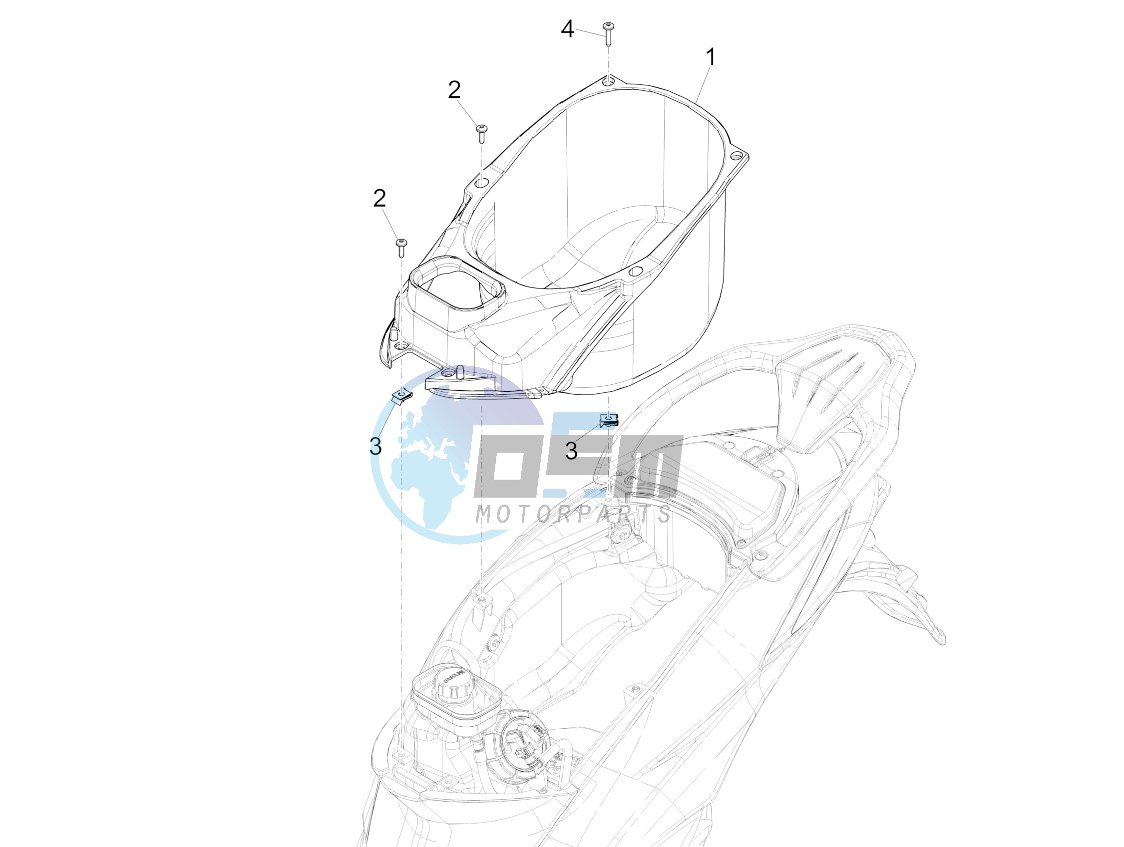 Helmet housing - Undersaddle