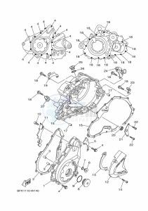 YFM700R (BCXR) drawing CRANKCASE COVER 1