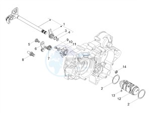 RCR 50 E4 (EMEA) drawing Gear box / Selector / Shift cam