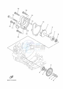 YZ125 (B4XE) drawing WATER PUMP