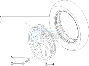 LX 50 4T USA drawing Front wheel