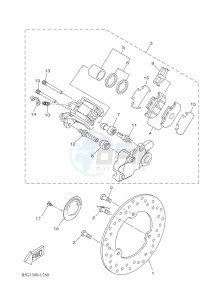 YZF125-A YZF-R125 (B5G5) drawing REAR BRAKE CALIPER