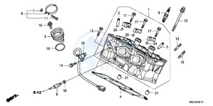 VFR1200FC drawing CYLINDER HEAD (REAR)