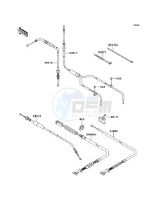 BRUTE FORCE 650 4x4i KVF650FEF EU GB drawing Cables