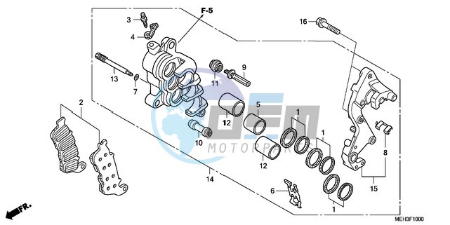 R. FRONT BRAKE CALIPER