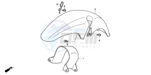 XL600V TRANSALP drawing FRONT FENDER