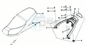 VS 125 drawing BUDDYSEAT - REAR LUGGAGE FRAME