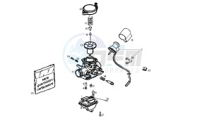 ATLANTIS - 50 CC Euro 2 4T drawing CARBURETOR SPARE PARTS