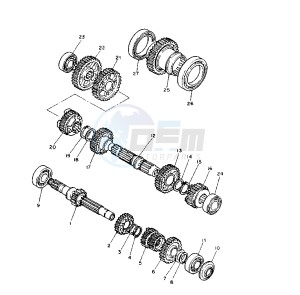 XV VIRAGO 1100 11000 drawing TRANSMISSION