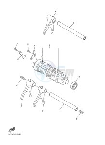 YZF-R6 600 R6 (2CXB 2CXC) drawing SHIFT CAM & FORK