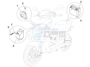 NRG 50 power DT serie speciale drawing Remote control switches - Battery - Horn